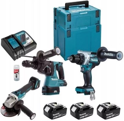 ZESTAW COMBO LI-LON 18V DGA506+DHR243+DDF486 3*5.0AH MAKPAC MAKITA ZESTAW COMBO LI-LON 18V DGA506+DHR243+DDF486 3*5.0AH MAKPAC MAKITA