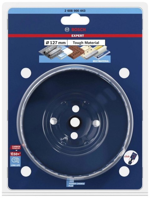 PIŁA OTWORNICA Z WĘGLIKÓW EXPERT TOUGH MATERIAL 127MM BOSCH PIŁA OTWORNICA Z WĘGLIKÓW EXPERT TOUGH MATERIAL 127MM BOSCH